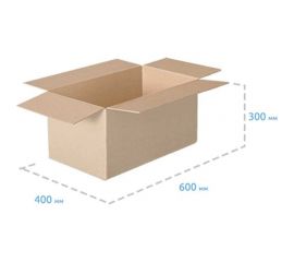 Картонная коробка ООО Павлово-Посадский Гофрокомбинат 600x400x300 мм Т-24 С 140157 