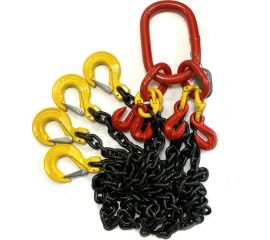 Цепной четырехветвевой строп с укорачивающими крюками ТамбовТехСнаб 4СЦ, 6.7 т, 2 м 7930124365521 