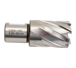 Сверло корончатое HSS по металлу (26х30/63 мм; Weldon 19) D.BOR CD-HSS-030-026-W 