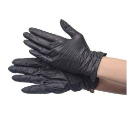 Нитриловые перчатки Optiline черные, р. L, 200 шт 27-0214 