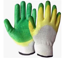 Перчатки Спец х/б двойной облив, латекс желто-зеленый, 13 класс И-8076-И 