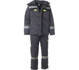 Зимний костюм с брюками ФАКЕЛ Корвет СОП, темно-серый/черный/лимонный, р. 52-54; 182-188 87491483.006 