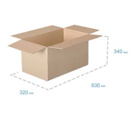 Картонная коробка ООО Павлово-Посадский Гофрокомбинат 630х320х340 мм Т-23 С 140167 