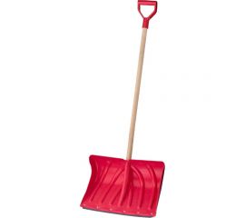 Снеговая углубленная лопата, 500x335мм, ударопрочный пластик, стальная планка с ребром жесткости и V-образной ручкой Gigant AVG-12 