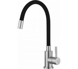 Смеситель для кухни ESKO Snake гибкий излив, черный, нержавеющая сталь K44 B 