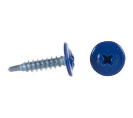 Прессшайба Качественный КРЕПЕЖ 4.2х19 мм, ультрамарин RAL 5002, сверло, 250 шт 0301123 КЧ 