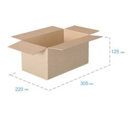 Картонная коробка ООО Павлово-Посадский Гофрокомбинат 305x220x125 мм Т-23 В 140174 