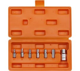 Набор бит вставок шестигранных (3/8"", 30 мм, адаптер бит, 1/2"" DR, 7 предметов, в кейсе) Airline AT-B-36 