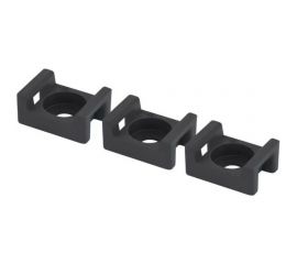 Монтажная площадка с отверстием под хомуты TDM черная, 23х16, 100 шт. SQ0516-0204 