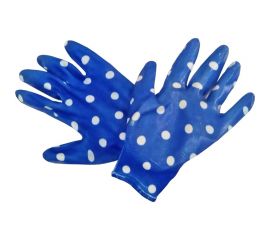 Садовые перчатки СПЕЦ Garden Flowers полиэстер, с прозрачным нитриловым покрытием, р. М/8 GF-PN-06M 