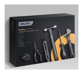 Набор ручного инструмента DELI Home Series HT0008 8 предметов, эксклюзивный дизайн, софттач пластик, подарочная упаковка 104622 