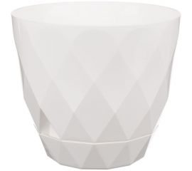 Горшок для цветов Idiland Laurel D 220 мм, 4.5 л, с поддоном, белый 221611029/01 