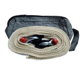 Рывковый буксировочный трос Avto Vins полиамид 12т, 6 м, с шаклами скоба-скоба, для авто до 5 тонн 7033227 