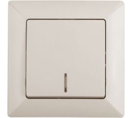 Выключатель Intro Solo 4-102-02 одноклавишный с подсветкой, 10А-250В, IP20, СУ, слоновая кость Б0053559 