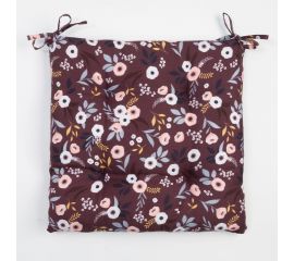 Сидушка на стул Этель ""Цветы"" 40x40 см, цвет бордовый, 100% полиэстер 7810963 