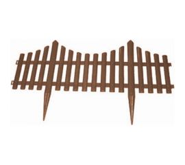 Декоративный заборчик Дачная мозаика Модерн светло-коричневый штакетник 10609 