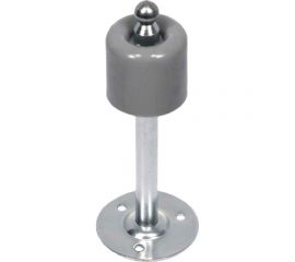 Дверной напольный ограничитель Левша 140 мм, с фиксатором, серый У4-9560.Сер 