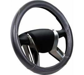 Оплетка на руль SENATOR Tucson экокожа, стеганая, M, черный OPLS1801 
