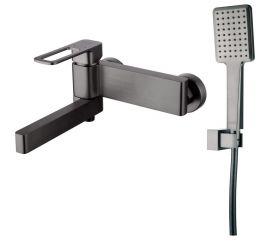 Смеситель для ванны IDDIS Slide графит SLIGM00i02 