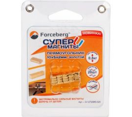 Неодимовый магнит прямоугольник 10х5х2 мм, золотой, 20шт Forceberg 9-1272085-020 