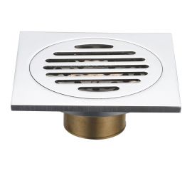 Трап Ростовская мануфактура сантехники размер 10x10, выходной диаметр Ф50 мм, латунь B2131 