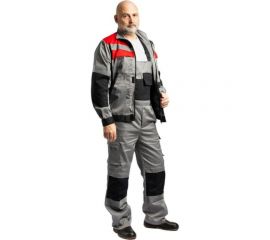 Костюм Ф Ф П Феникс серый/красный, 100% хлопок, р. 104-108, рост 170-176 010-160/020-62-7 