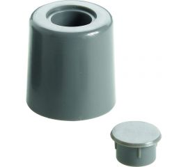 Напольный ограничитель Hettich серый пластик, D26,5x29 мм, с комплектом крепежа и крышкой, 2 шт. 954697 