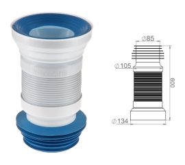 Гофра для унитаза AV Engineering 600 мм AVE129600 