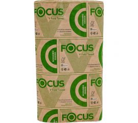 Бумажное полотенце FOCUS ECO листовое, 1-слой, V-сложения, белое H-5049978 