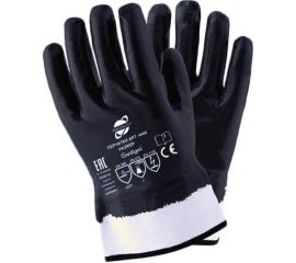 Трикотажные перчатки Arcticus х/б, с нитриловым 3-х слойным полным покрытием, р.10, 12 пар 4440-1012 