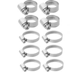 Набор обжимных хомутов MasterProf 5 размеров, 20 шт., нержавеющая сталь, 10-16 мм, 12-20 мм, 16-25 мм, 20-32 мм, 25-40 мм ИС.140912 
