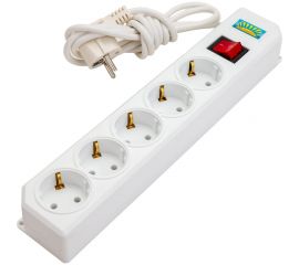 Сетевой фильтр ПЕРЕСВЕТ+ удлинитель на 5 гнезда, шнур ПВС 3х0,75, 2м 4620003921919 