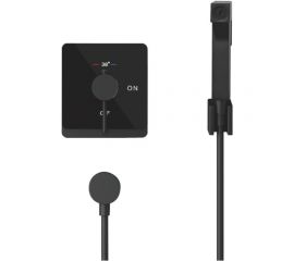 Смеситель с гигиеническим душем ROSE черный R105H 