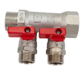 Коллектор с регулирующими вентилями 1х2 вых. Евроконус 3/4 Valtec VTc.560.NE.060502 