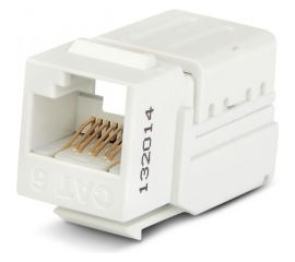 Вставка Keystone Jack RJ-45 8P8C, категория 6, 110 IDC, заделка с помощью NE-TOOL, белая Hyperline KJNE-8P8C-C6-90-WH 46044 