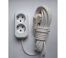 Сетевой удлинитель ПЕРЕСВЕТ+ с заземлением на 2 гнезда шнур ПВС 3*0,75- 5м 4620003920141 