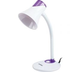 Светильник настольный SONNEN OU-607, на подставке, цоколь Е27, белый/фиолетовый, 236682 