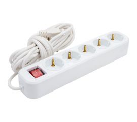 Сетевой удлинитель ПЕРЕСВЕТ+ с заземлением на 5 гнезда с переключателем шнур ПВС 30,75 5м 4620003922343 