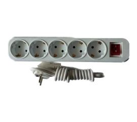 Сетевой удлинитель ПЕРЕСВЕТ+ с заземлением на 5 гнезда с переключателем шнур ПВС 30,75 3м 4620003922312 