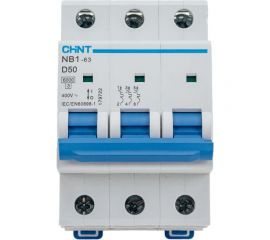 Автоматический модульный выключатель CHINT 3п D 50А 6кА NB1-63 (R) 179722 
