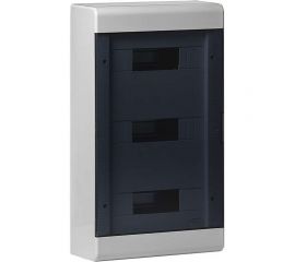 Щиток открытой проводки Рувинил Тусо на 36 модулей с дверцей 520x303x117,5 мм серый с прозрачной дверцей 68036СП 