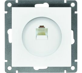 Компьютерная одноместная розетка UNIVersal серия афина, с/у, 1а, rj45, белая еврослот A0051 