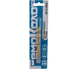 Сверло по металлу HSS TIN (6.5х101 мм; Р6М5) РемоКолор 35-5-665 