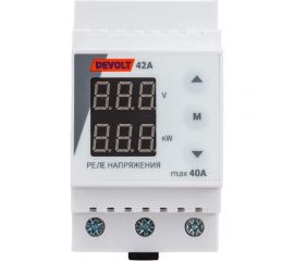 Реле напряжения и контроля нагрузки DEVOLT 42A, 8,5кВт, 40А, 42 DEVOLT42 