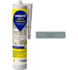 Гибридный герметик Vetonit Hybrid universal серый, 280 мл 1024678  