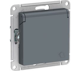 Розетка Schneider Electric AtlasDesign Грифель с/з, со шторками, с крышкой, 16А SE ATN000746 