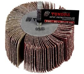 Круг лепестковый радиальный (80х40х6 мм; Р80) ТУНДРА 1875473 
