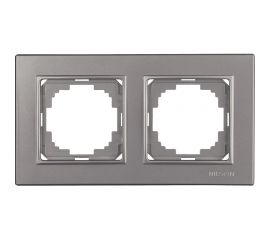Рамка NILSON двухместная антрацит Alegra metallic 25160092 