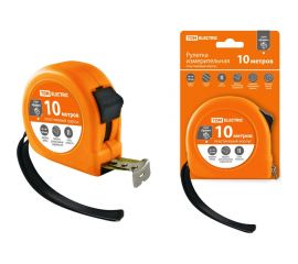 Рулетка, длина 10 м, стальная лента, ширина 25 мм, пластиковый корпус, TDM ""Гранит"" SQ1018-0104 