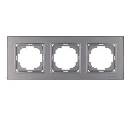 Рамка NILSON трехместная антрацит Alegra metallic 25160093 